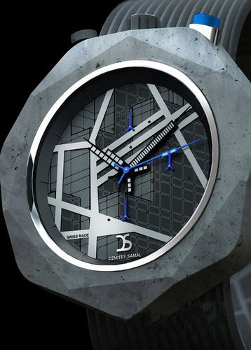 完美电竞（China）官方网站新闻混凝土灰色手表放大细节